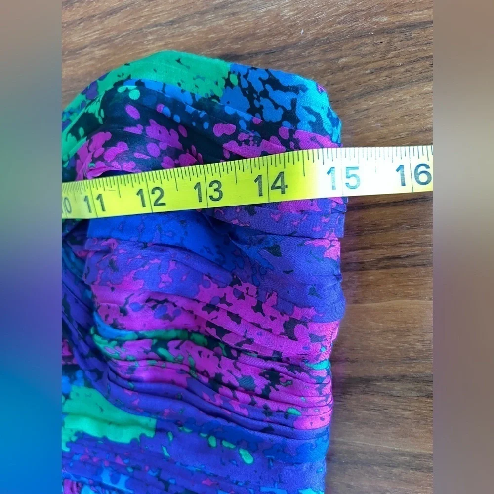 Shoshanna jewel tone strapless Mini dress silk fit and flare sz 0 cocktail party - Picture 14 of 15